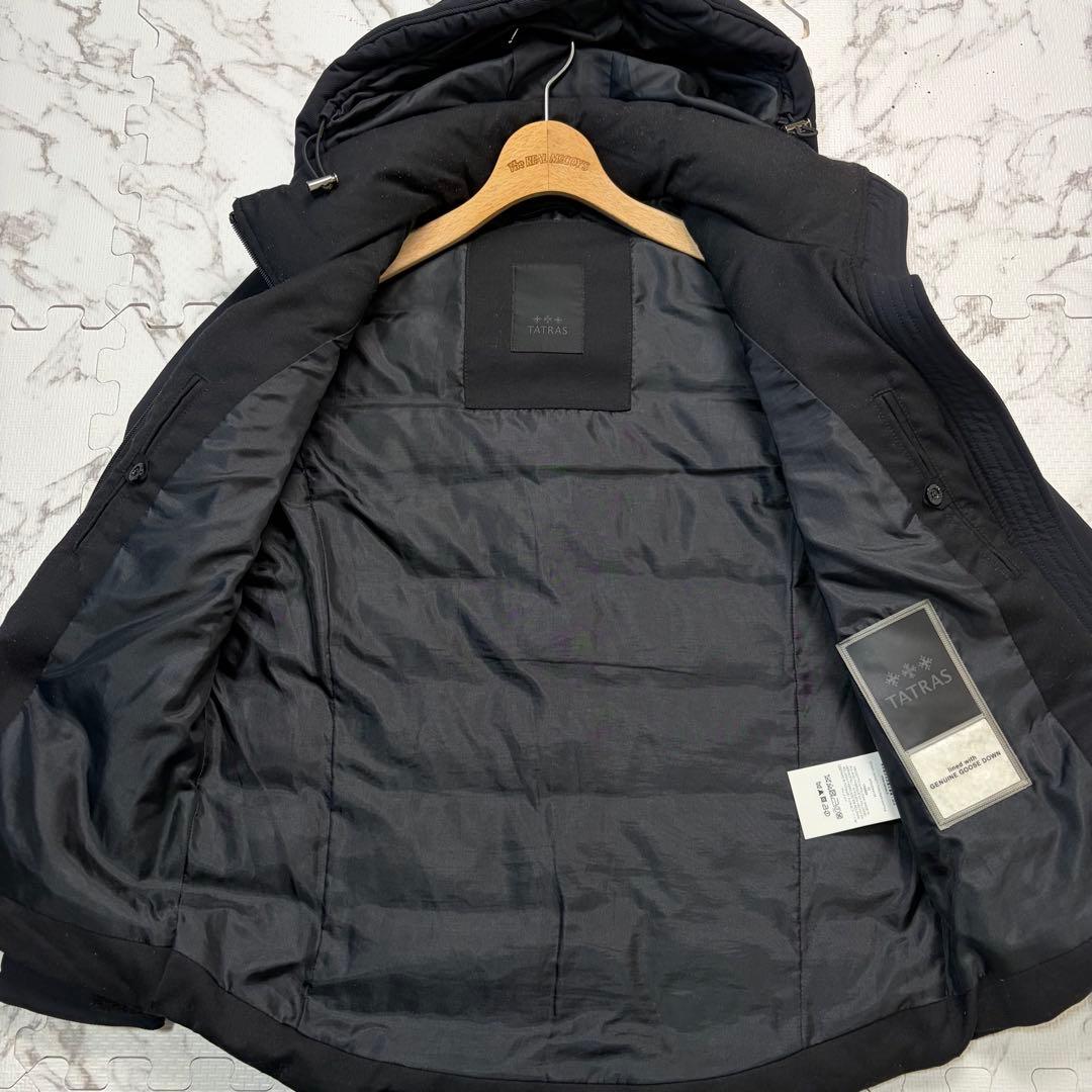 キ*ウ様 希少黒✨ タトラス ハイブリッドダウンジャケット 異素材 切替 ブラッ