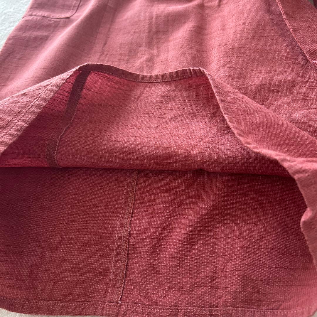 ヤンマ産業　会津木綿　ガウチョ　ワイドパンツ　キュロット　ピンク