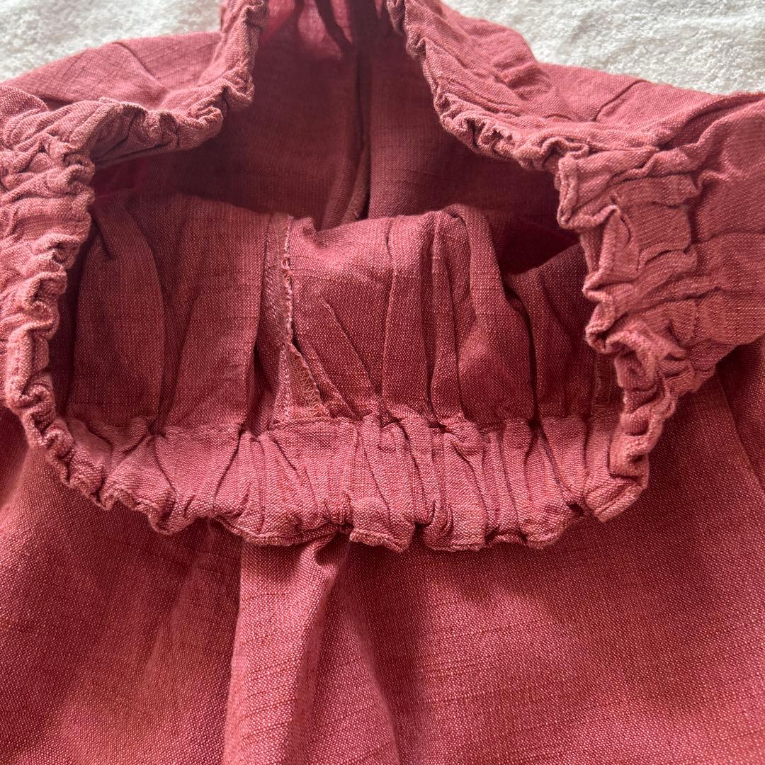 ヤンマ産業　会津木綿　ガウチョ　ワイドパンツ　キュロット　ピンク