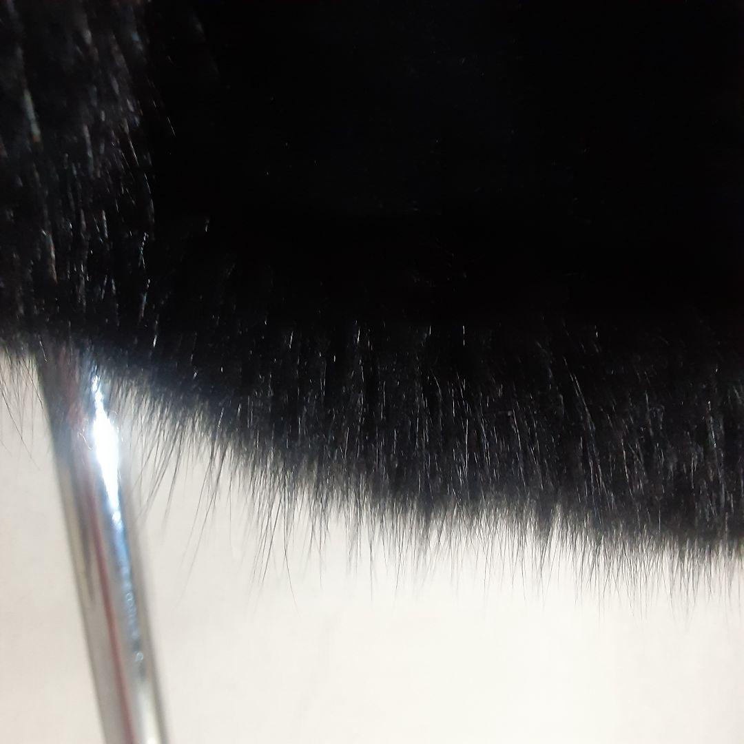 ロブアート　極美品　アンゴラ　リアルファー　フード付きケープコート　黒　日本製