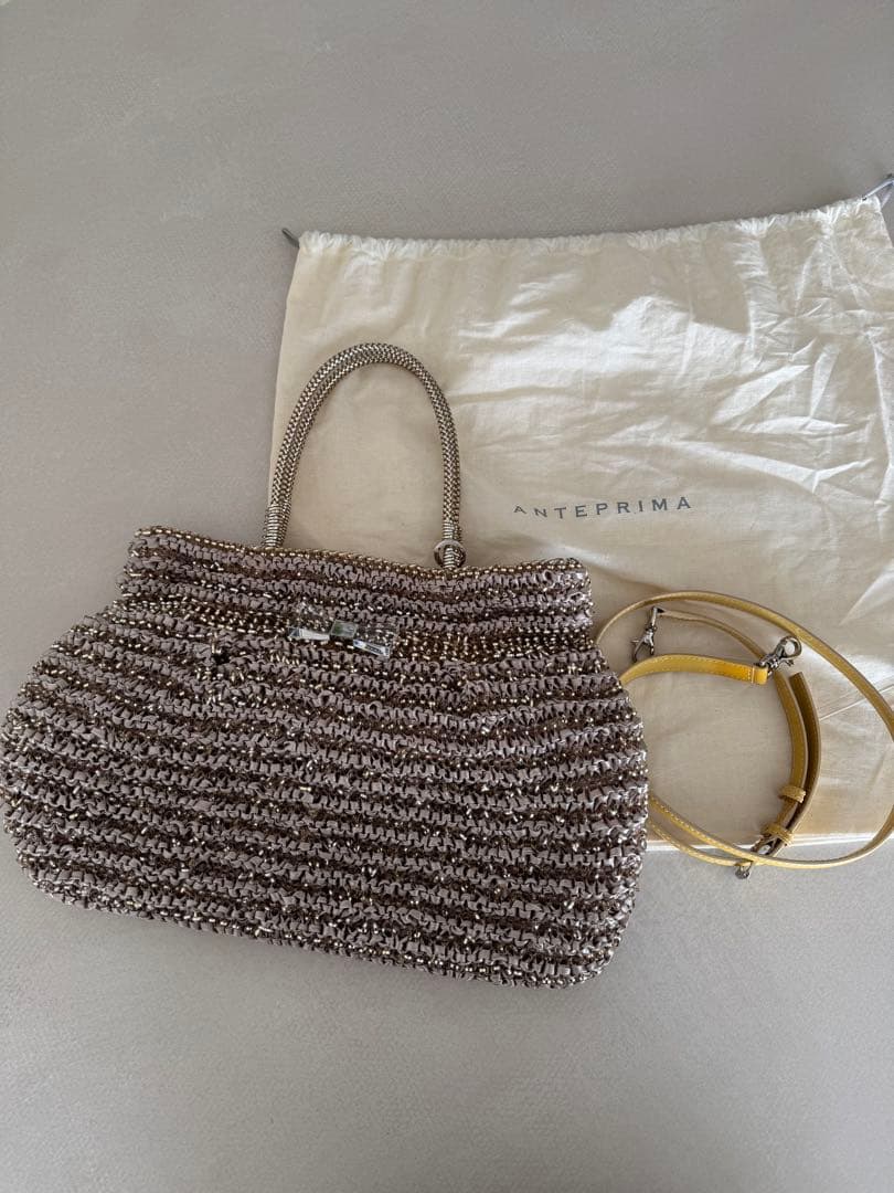 ANTEPRIMA ワイヤーバッグ イエローゴールド系