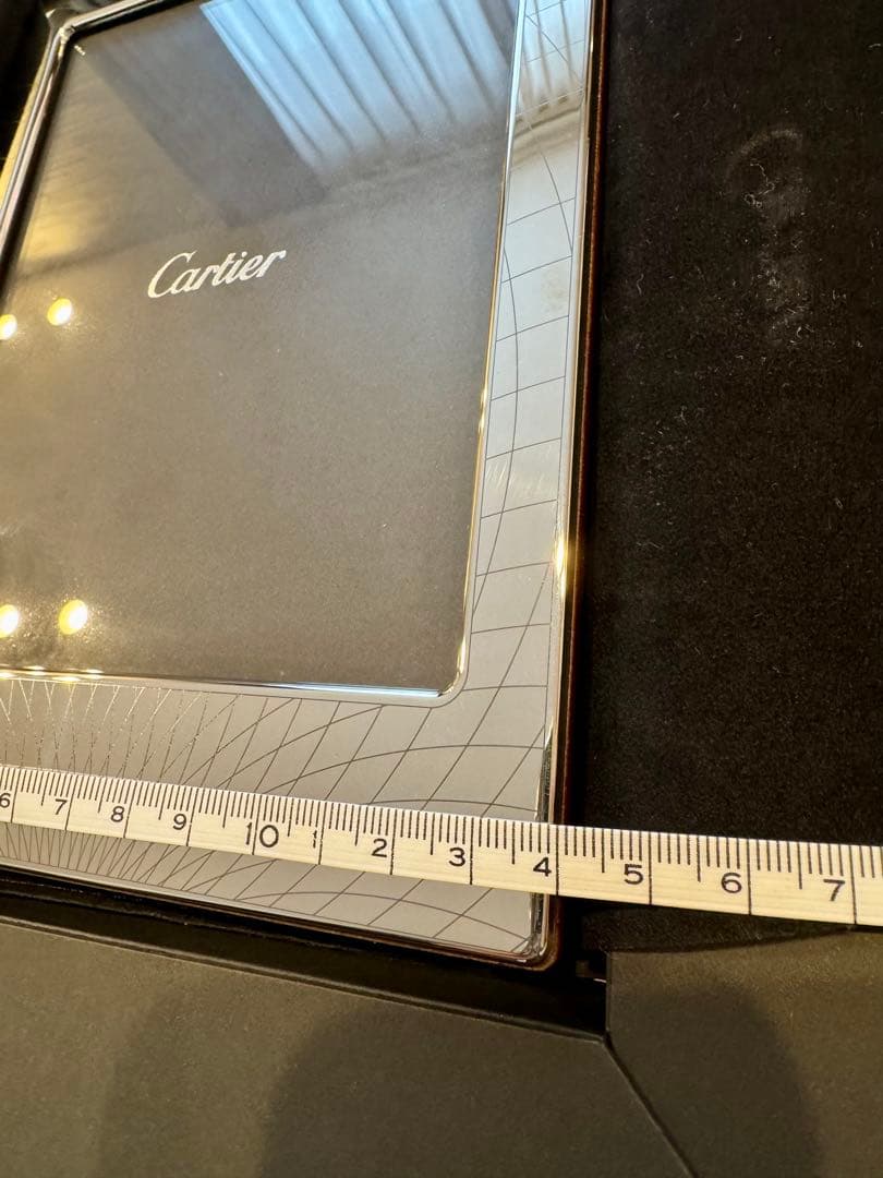 Cartier フォトフレーム シルバー 幾何学模様