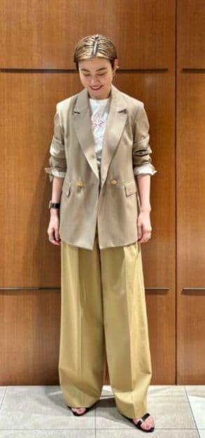 マカフィー ウールギャバジンダブルブレストジャケットTOMORROWLAND