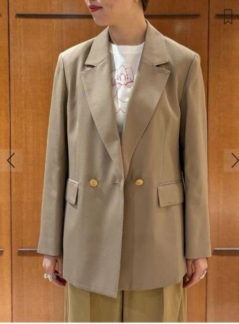 マカフィー ウールギャバジンダブルブレストジャケットTOMORROWLAND