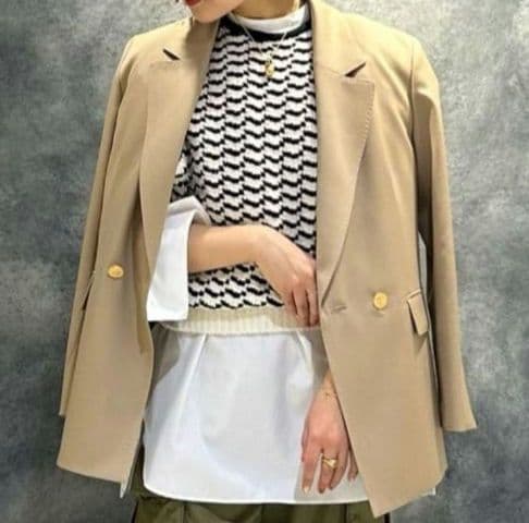 マカフィー ウールギャバジンダブルブレストジャケットTOMORROWLAND