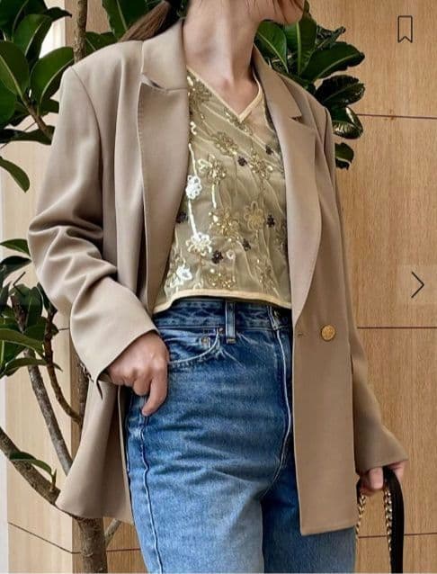 マカフィー ウールギャバジンダブルブレストジャケットTOMORROWLAND