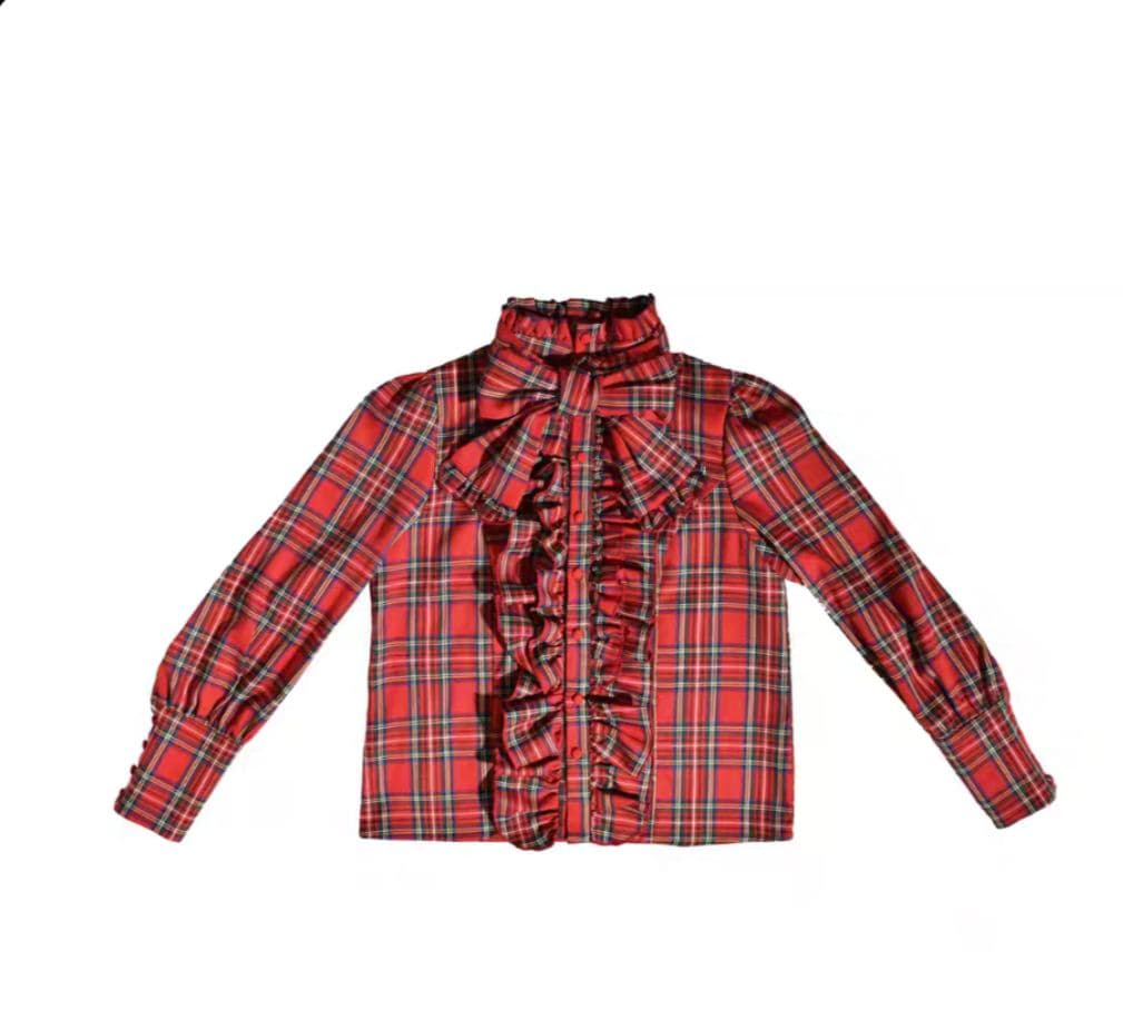 CATCOCOON長袖 セットアップ 赤チェック