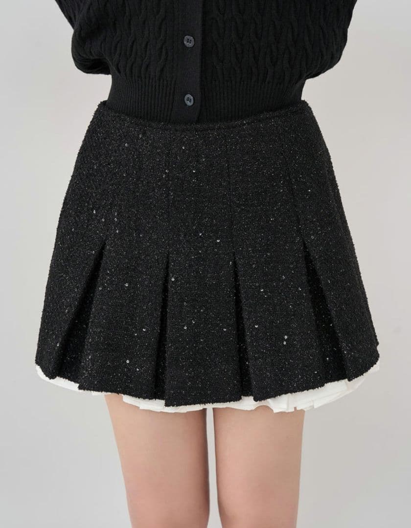 Darich ダーリッチ スパンコールツイードミニスカート Мサイズ