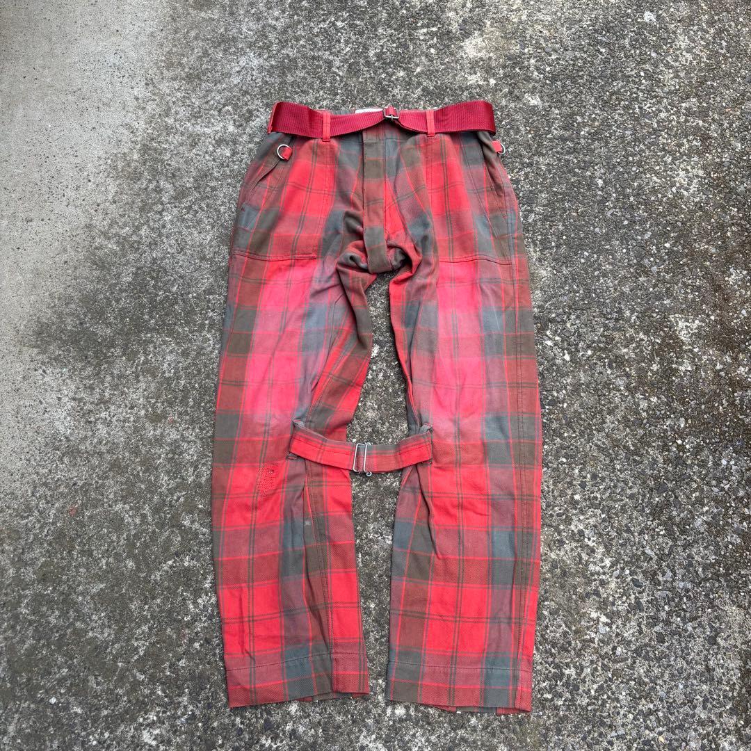 希少 PEEL&LIFT ボンテージパンツ エリオット タータンチェック パンク