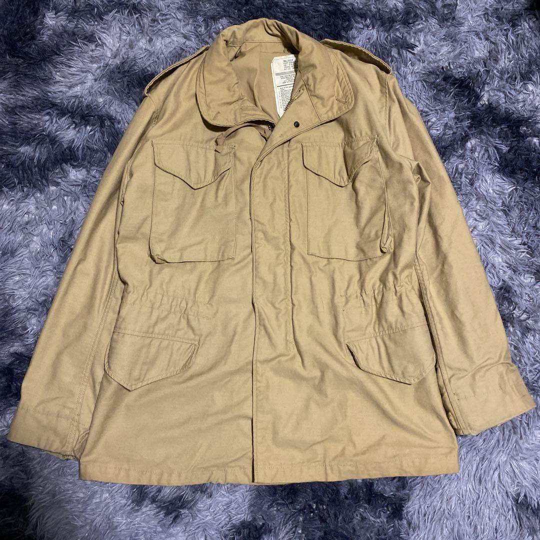 希少90s USA製 ALPHA M-65 ベージュ S-R スコービルジップ