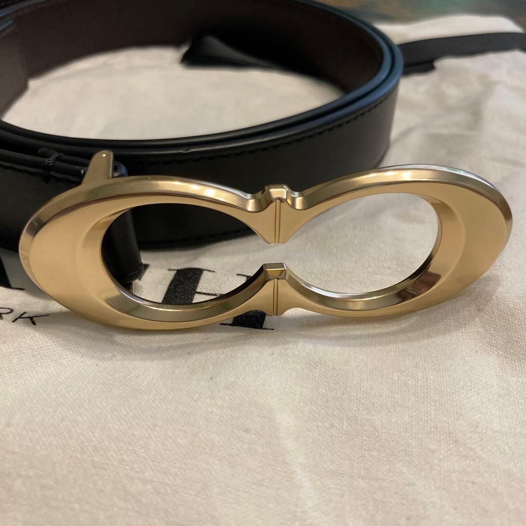 COACH ブラックレザーベルト