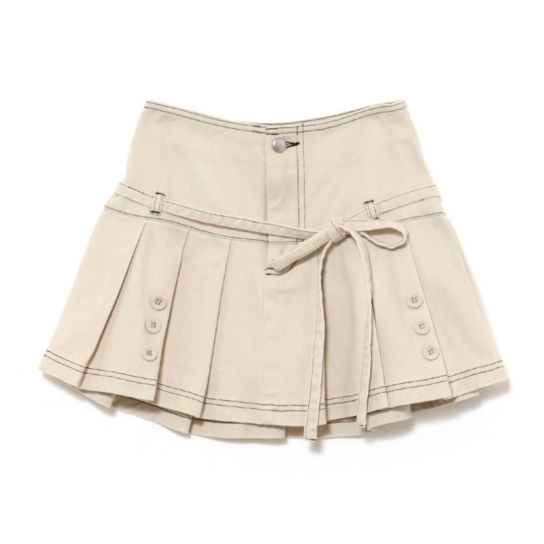 スカート andmary kika button mini skirt