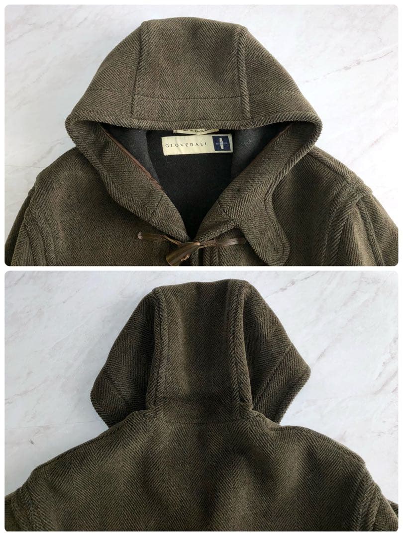 【白タグ 希少色】グローバーオール ダッフルコート キングストン ヘリンボーン