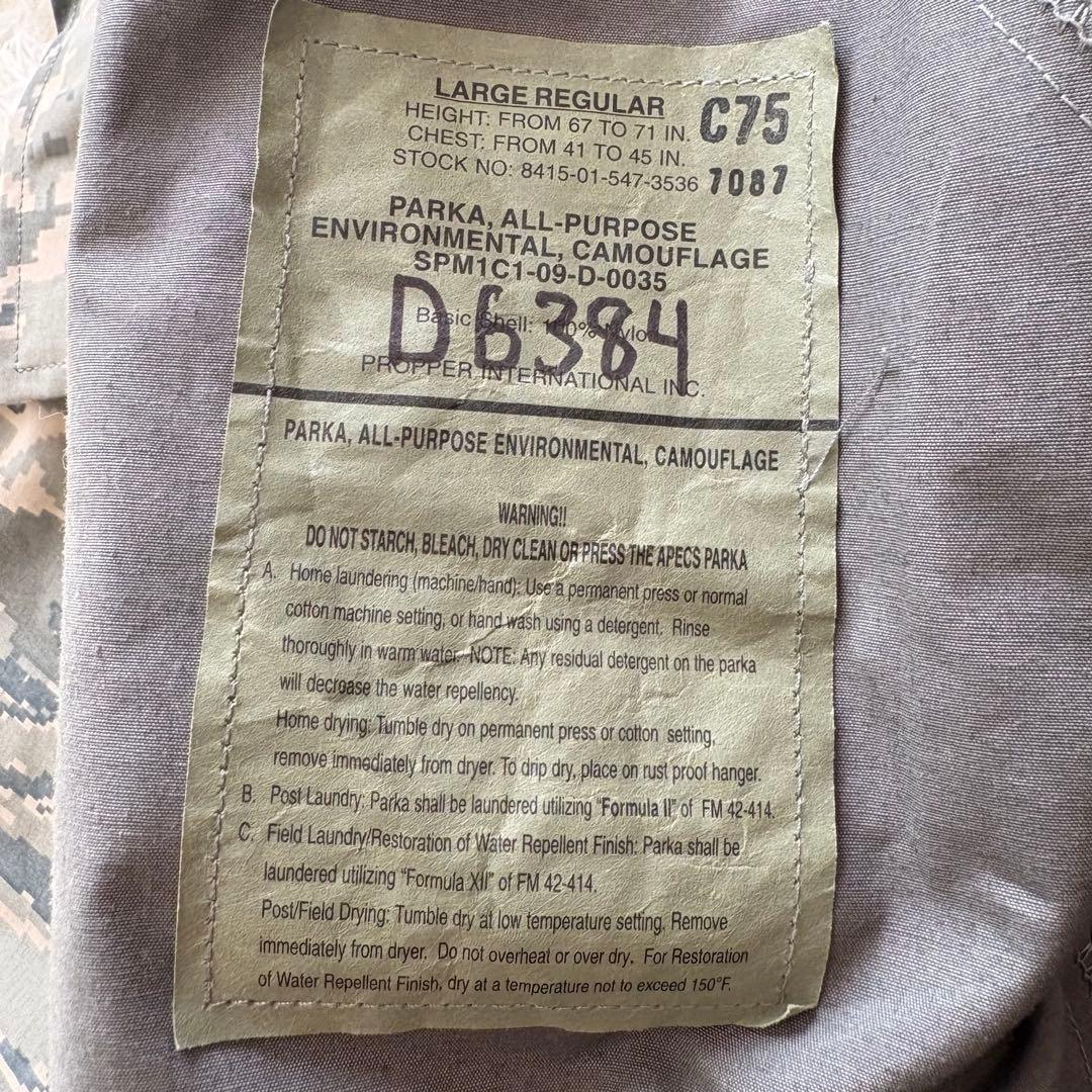 US AIR FORCE APECSゴアテックスジャケットL-R ECWCS美品