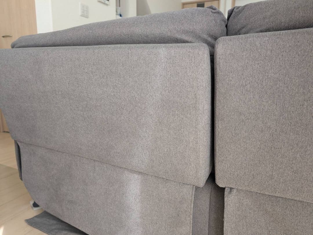 【最終値下げ】グレー モダンソファ　3人掛け