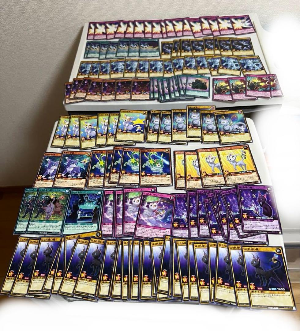 遊戯王、ラッシュデュエル、金眼の星猫、緑眼の星猫、銀眼の星猫（字レア、ノーマル）