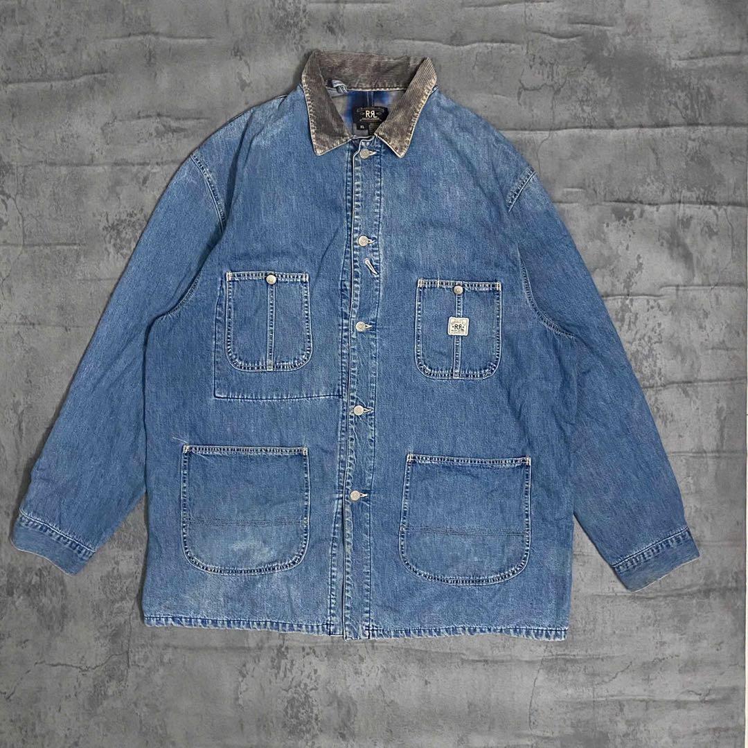 RRL 90's USA製　初期　三ツ星タグ　裏地オンブレ　デニムカバーオール