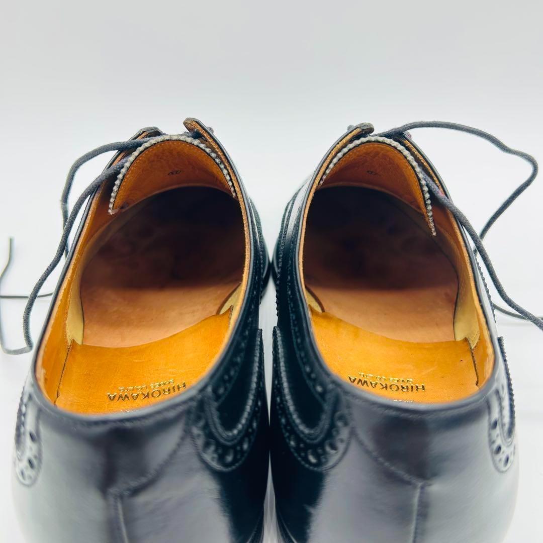 スコッチグレイン ウィングチップ フルブローグ 25cm ブラック 内羽根 革靴