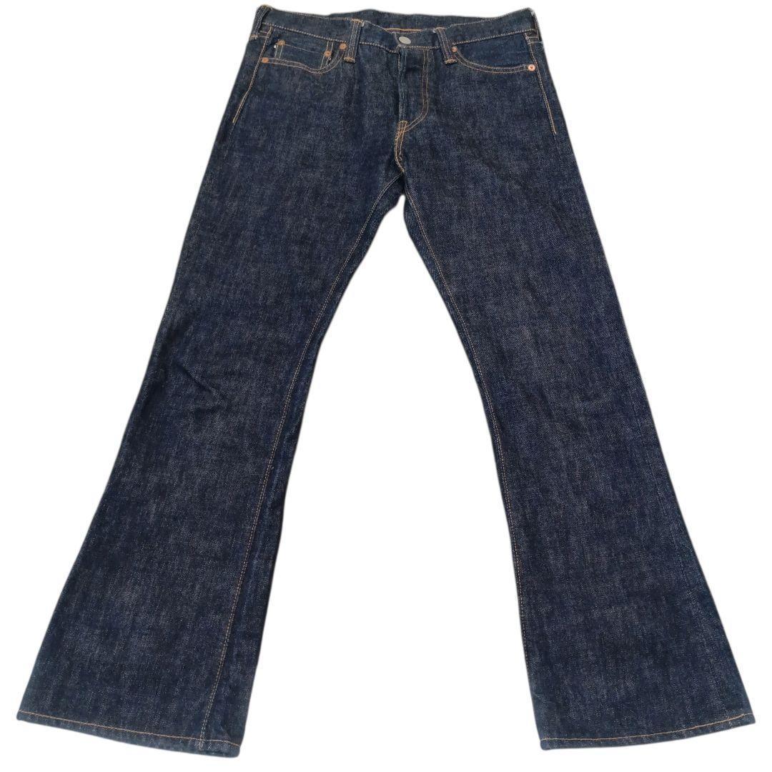 ✨FULLCOUNT セルビッチ 革パッチ ブーツカット フレアデニム 日本製