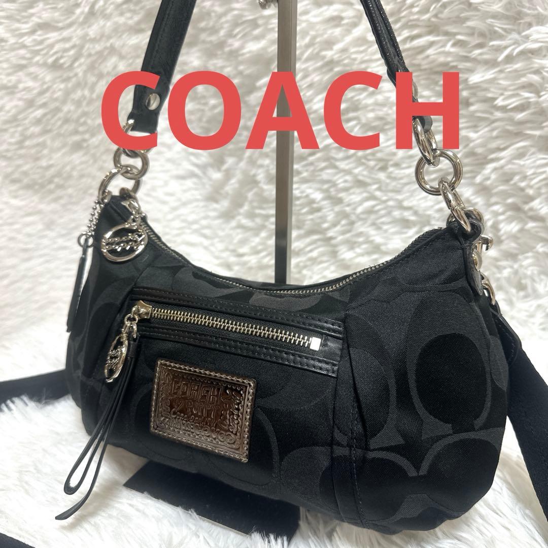COACH コーチ　ポピー　黒　ワンショルダーバッグ ハンドバッグ　y2k