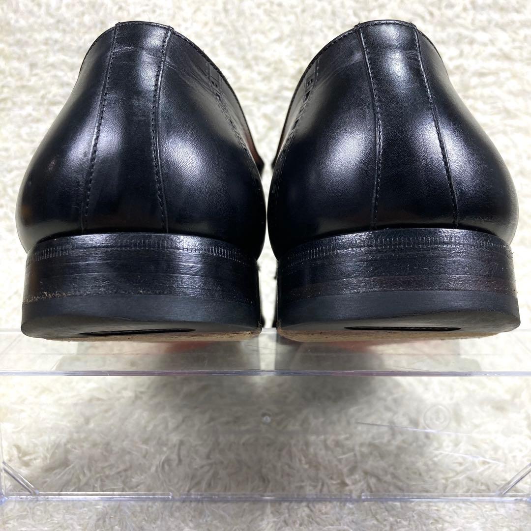 『美品』Santoni ダブルモンクストラップ ストレートチップ メダリオン　黒