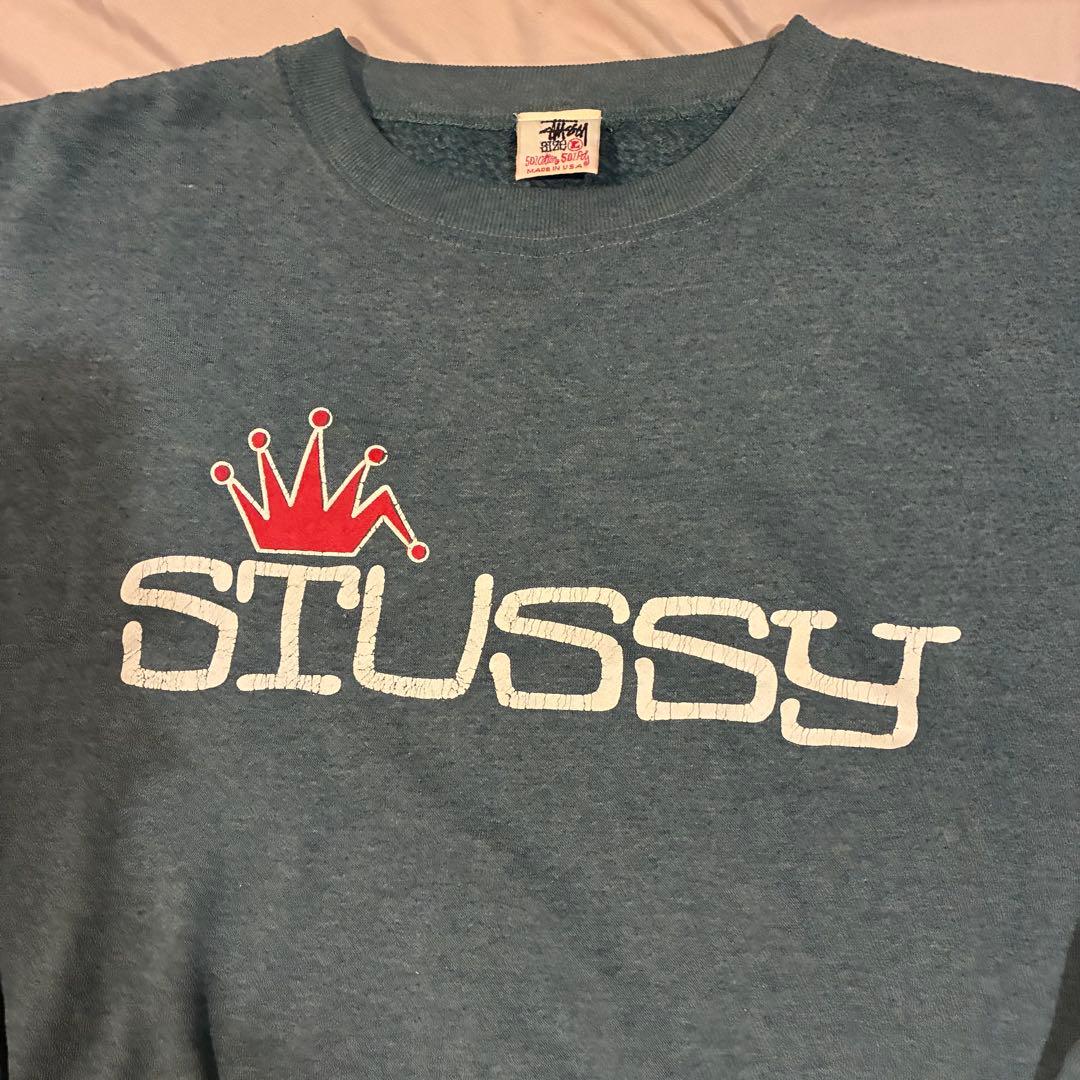希少 90s stussy crownスウェットシャツ