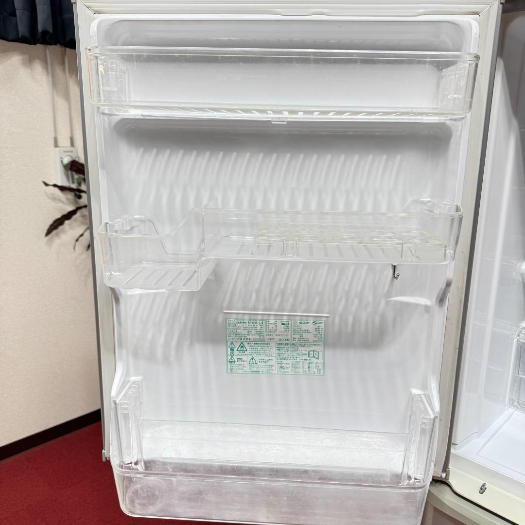 東京23区送料無料　美品シャープ2017年製　3ドア350L　洗浄/除菌済み