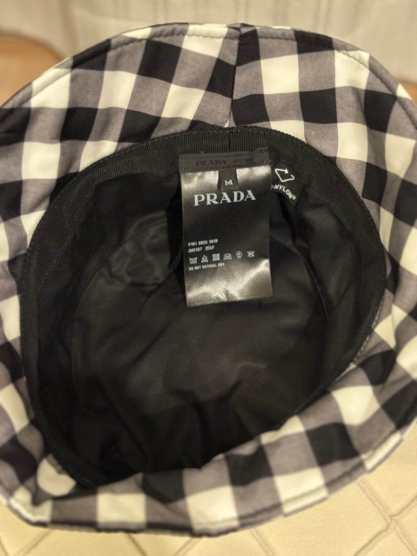 PRADA チェック柄 バケットハット