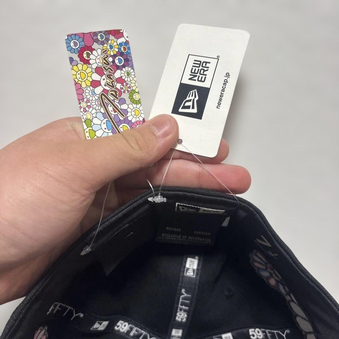 カラフル花刺繍 ブラックキャップ 7 1/4 値段交渉可超美品村上隆✖️ニューエラ