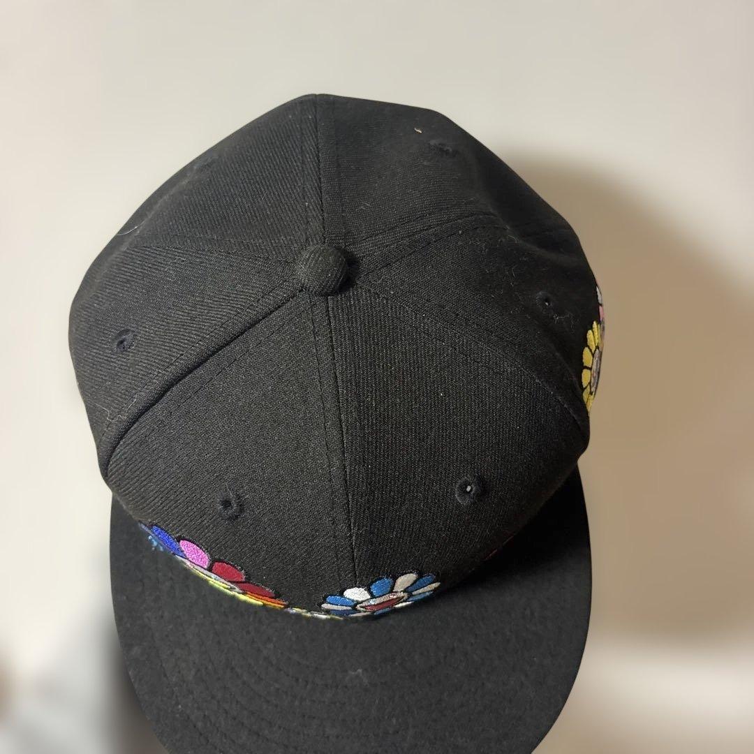 カラフル花刺繍 ブラックキャップ 7 1/4 値段交渉可超美品村上隆✖️ニューエラ