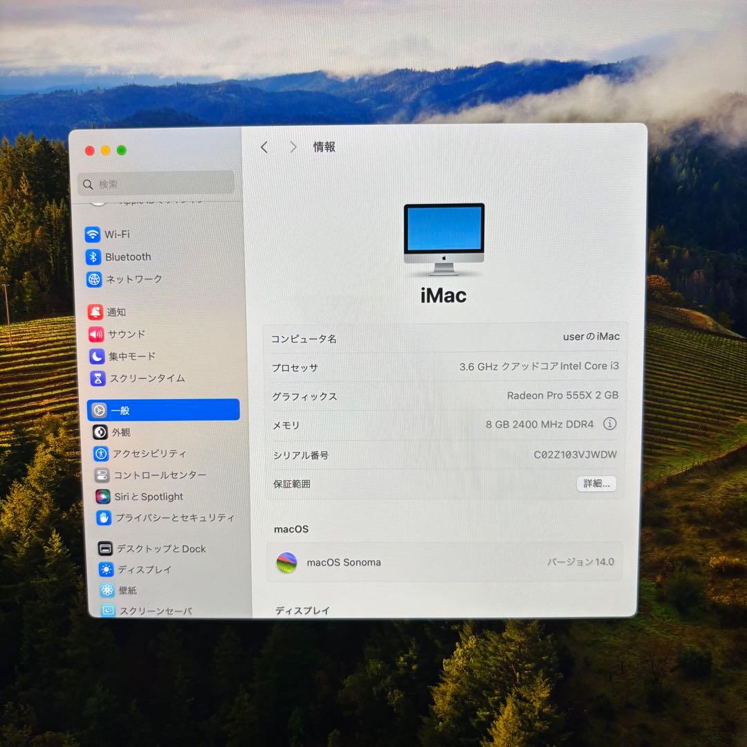 ✨極美品✨ iMac 4K 21.5インチ 2019 8GB MRT32J/A
