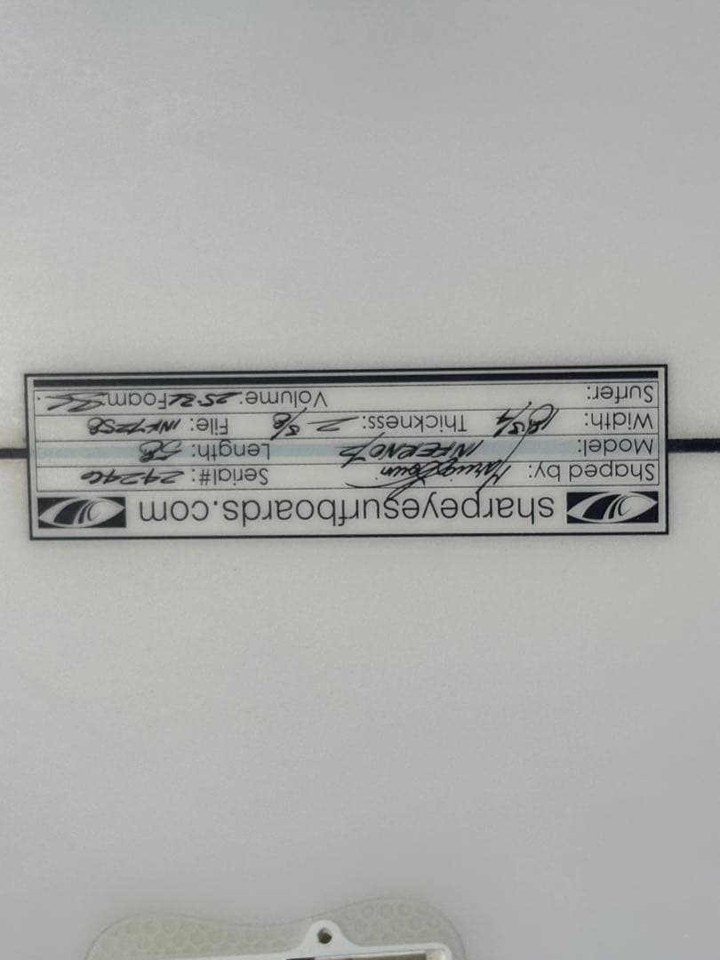 シャープアイ　インフェルノ72 ショートボード