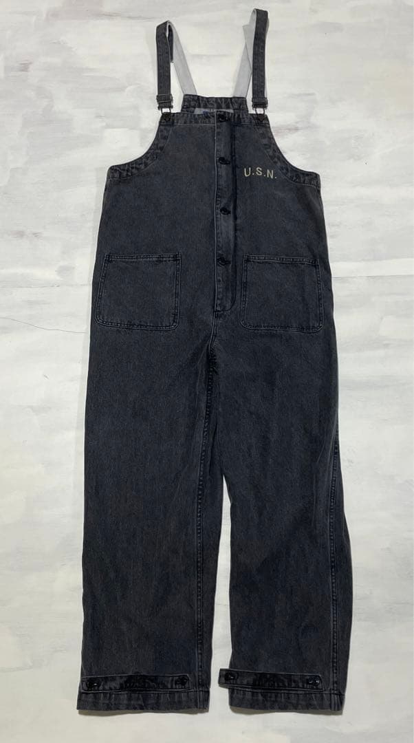 HUSTON USNAVY N-1デッキパンツ　USNロゴ入り