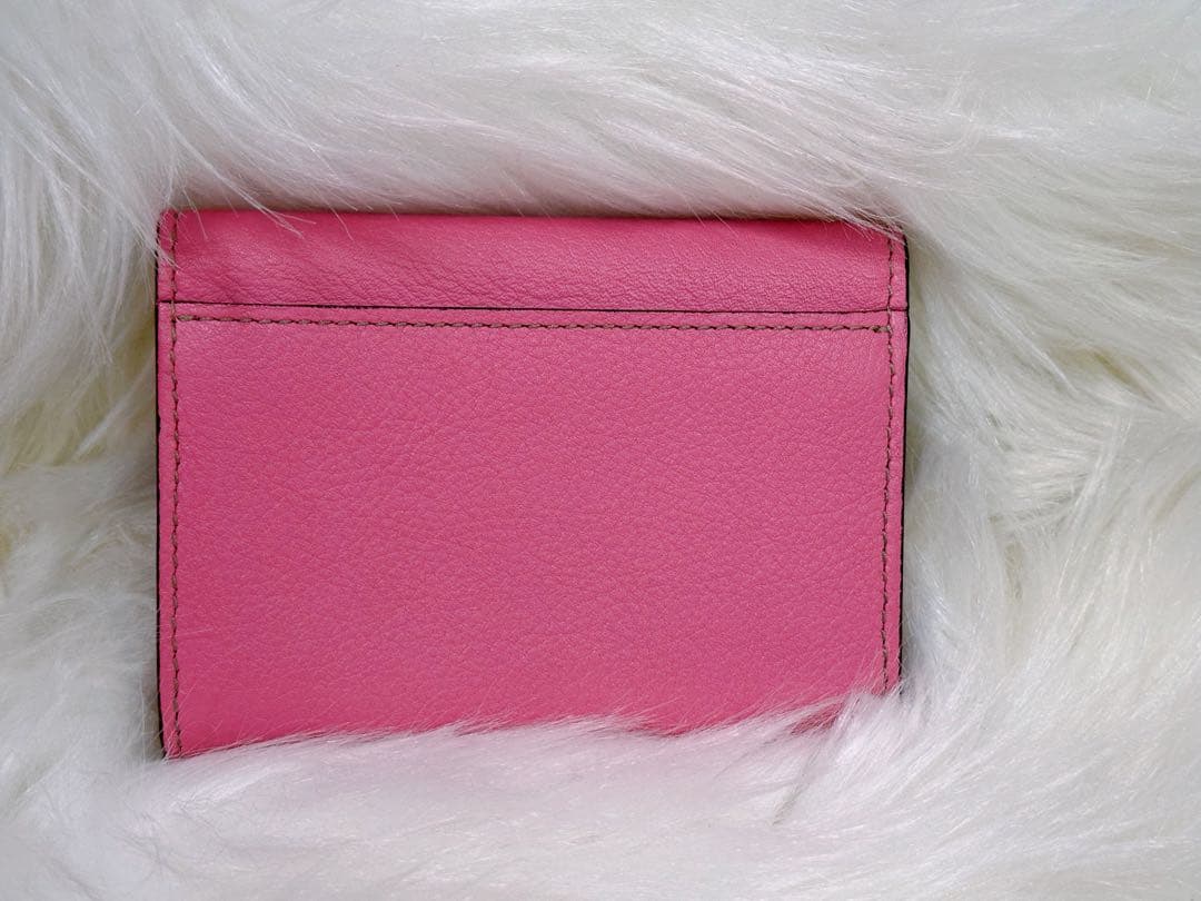 【美品】カルティエ Cドゥ 名刺入れ フラップ式　ピンク