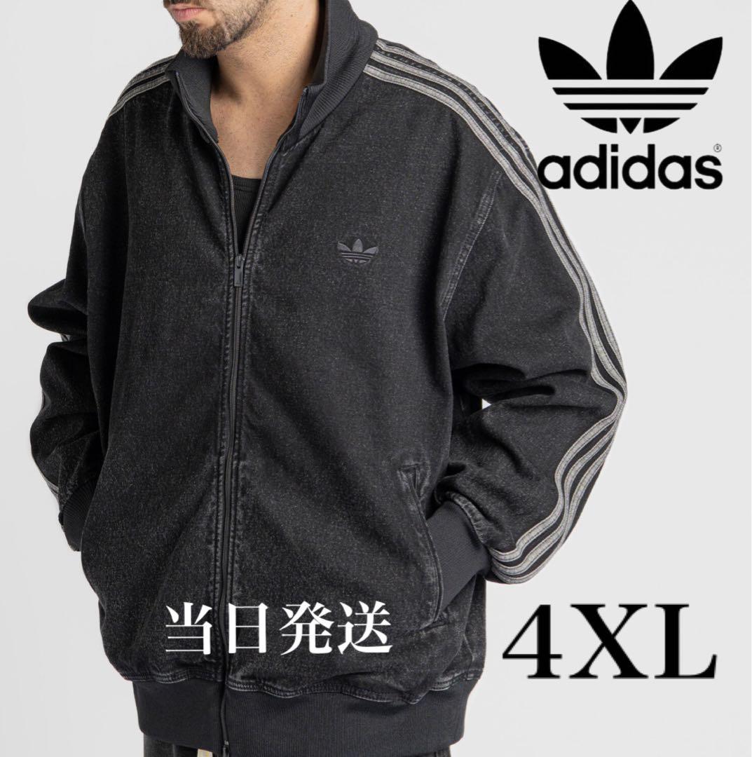 新品4XL】アディダス　デニムジャケットファイヤーバードトラックげんじ