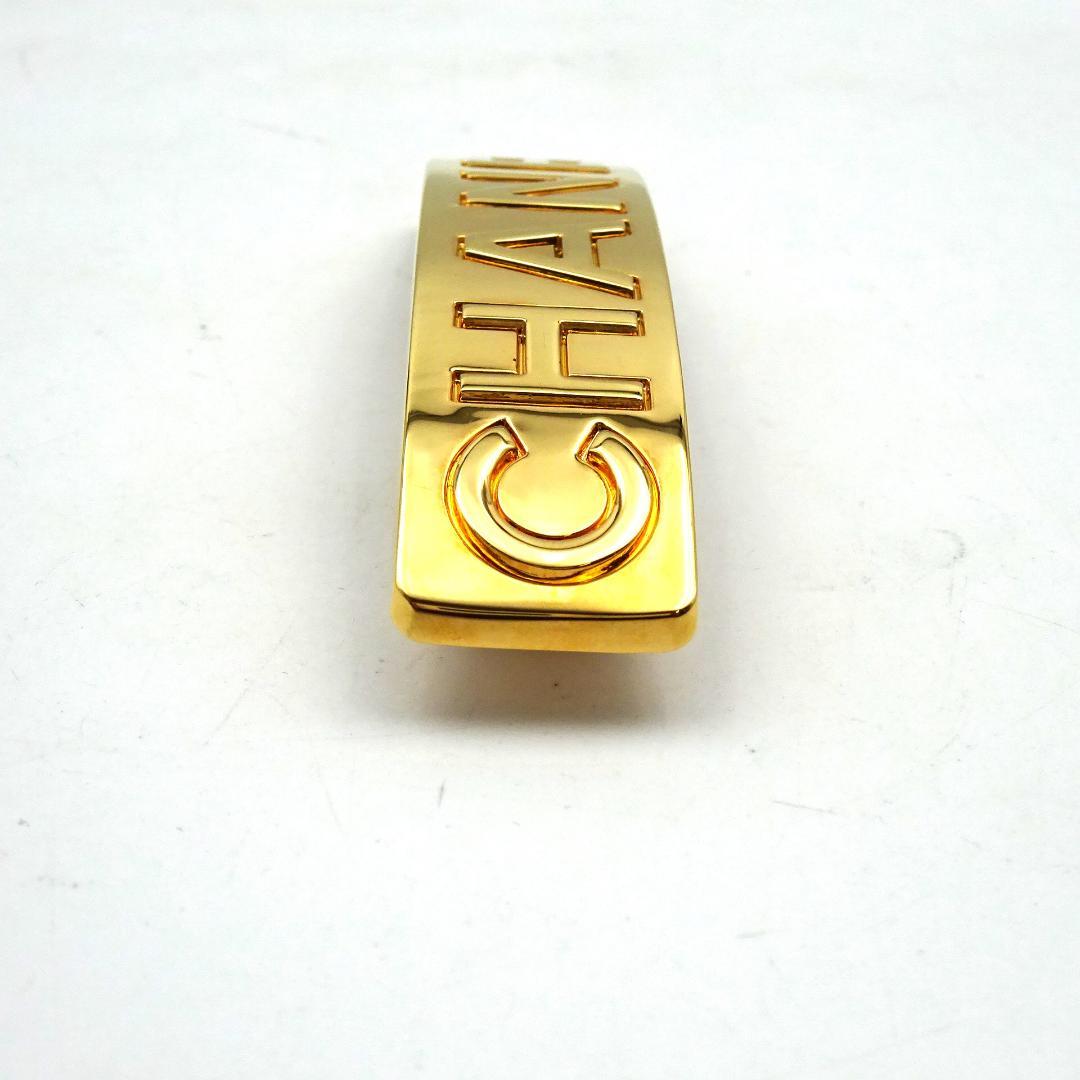 01200-1【美品】シャネル/バレッタ/ロゴ/ゴールド/98P/箱付き