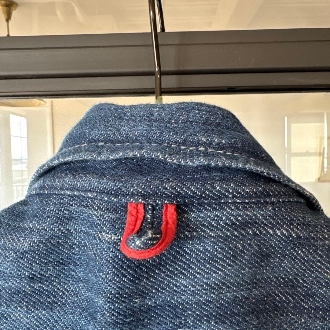 45 藍職人　麻ハーフコート