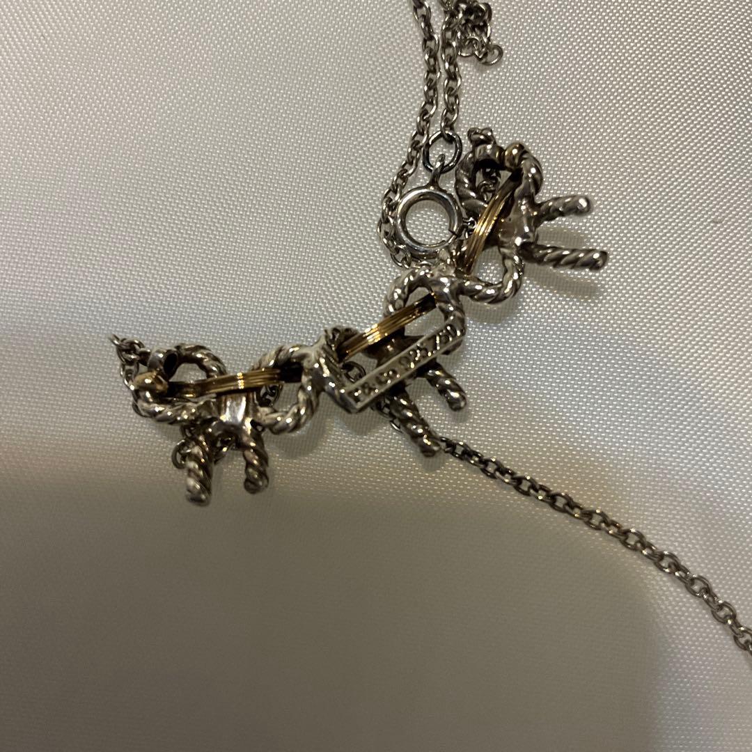 ティファニートリプルリボン、ネックレス、訳あり