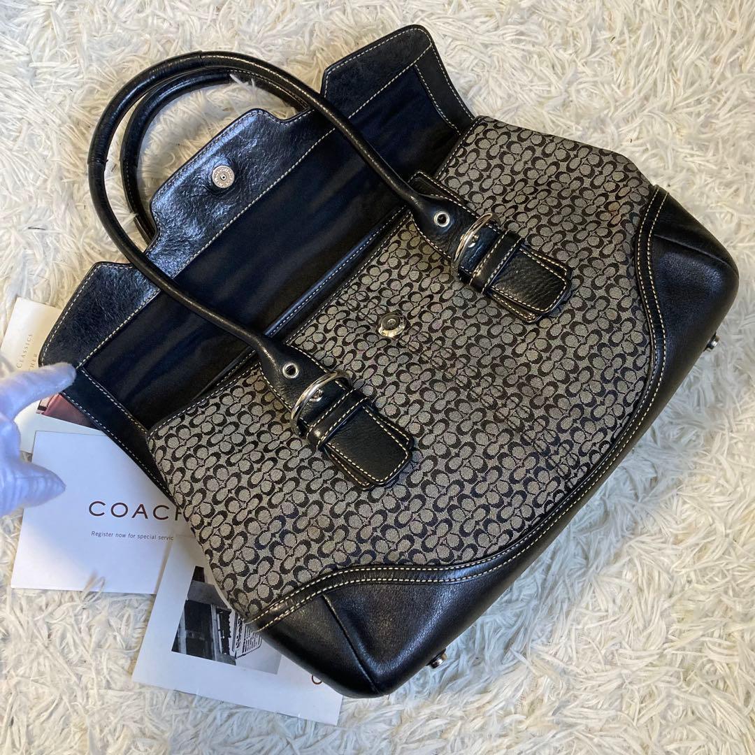 極美品 vintage coach old mini Boston flap