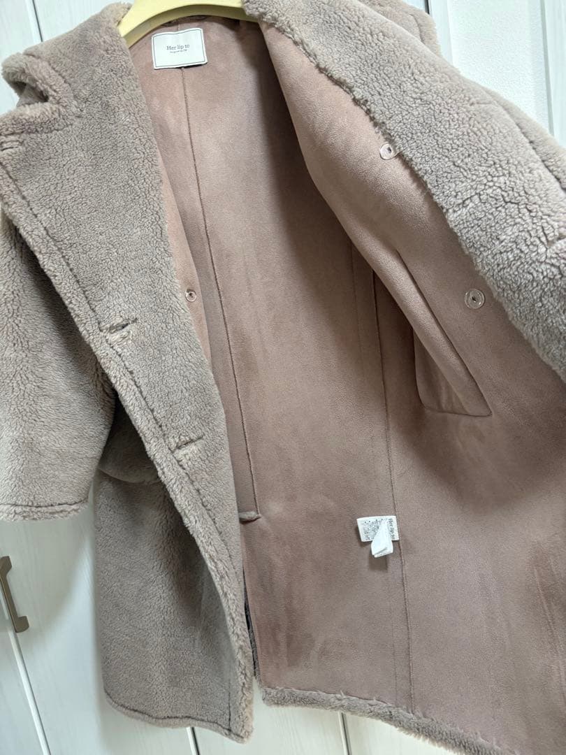 ジャケット・アウター herlipto FLEUR SHEARLING BOA COAT(mocha)