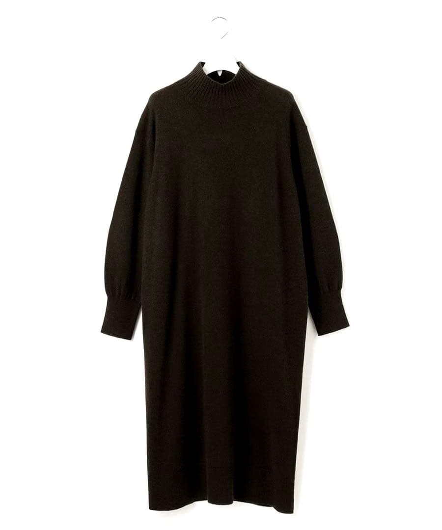 完売　23区　ウールカシミヤブレンド ハイネック ワンピース　¥28,600