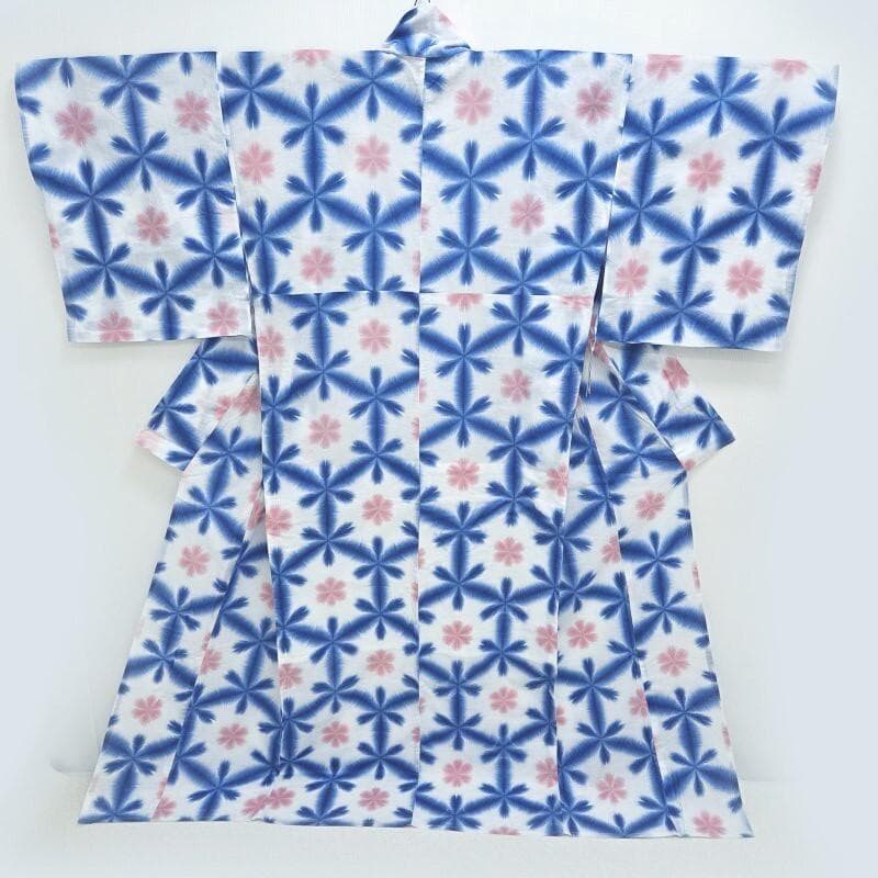 Club藤★浴衣 新品 有松鳴海絞り 伝統工芸品 単衣 御仕立上り【青】3425