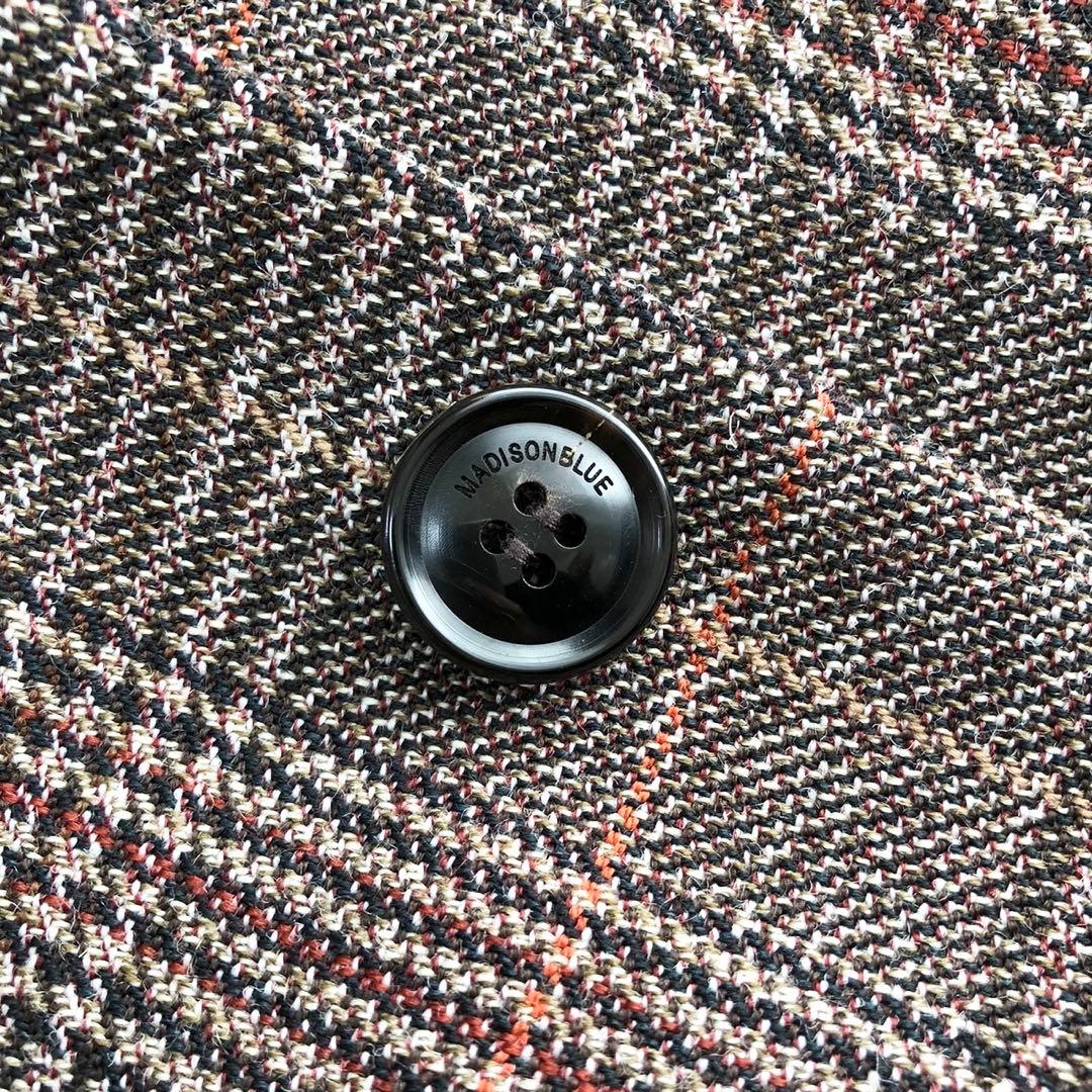 未使用級❤️22AW マディソンブルー テーラードジャケット　チェック　ブラウン