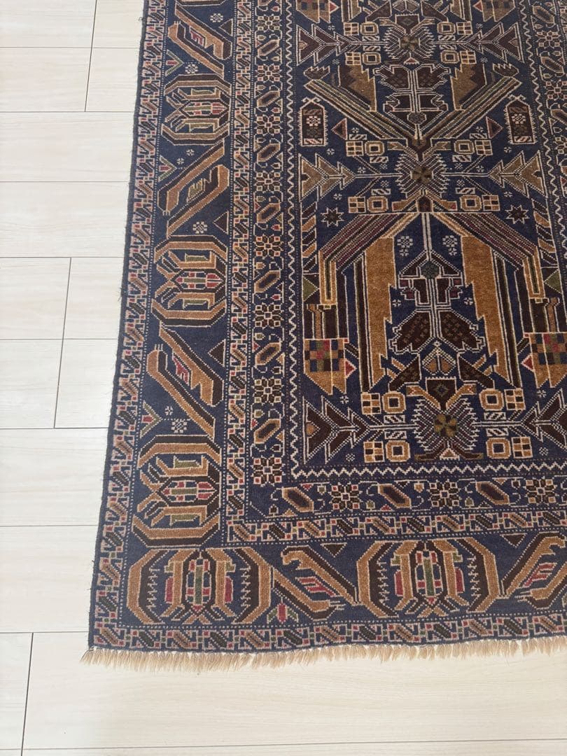 ペルシャ絨毯 170×115 紺