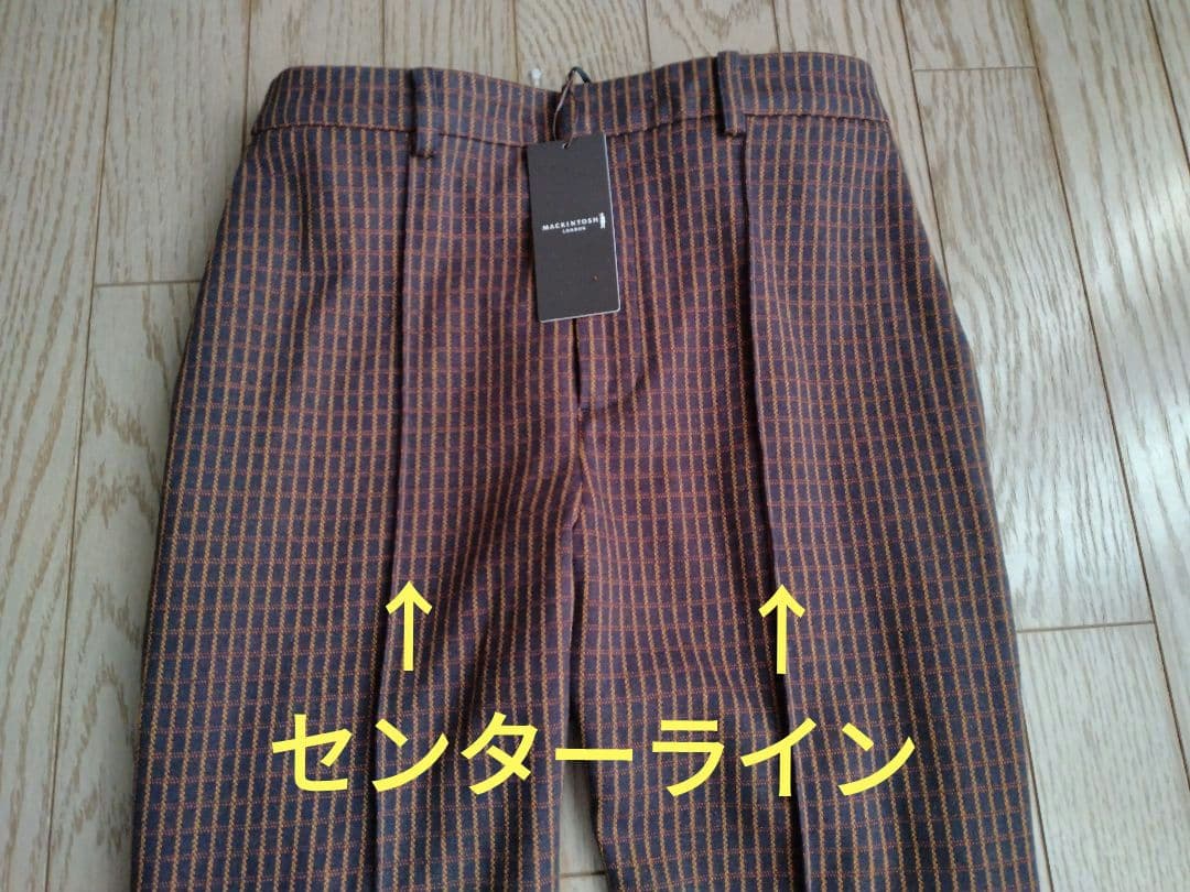 マッキントッシュ ロンドン チェックパンツ 38 昨年物 タグ付新品 4.3万