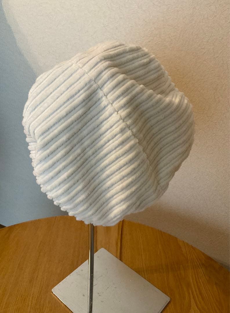 MAISON MICHEL ベロアコーデュロイ×羊革　ベレー帽 レディース