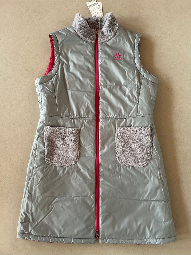 Munsing wear 新品3Lワンピース　ローズピンク＆グレー　リバーシブル