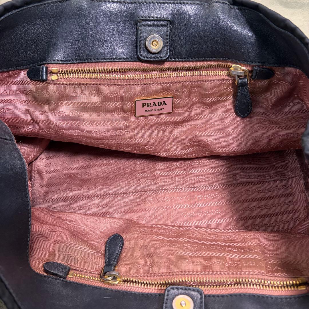 プラダ PRADA TESSUTO FIOCCOナイロン トートバッグ 黒