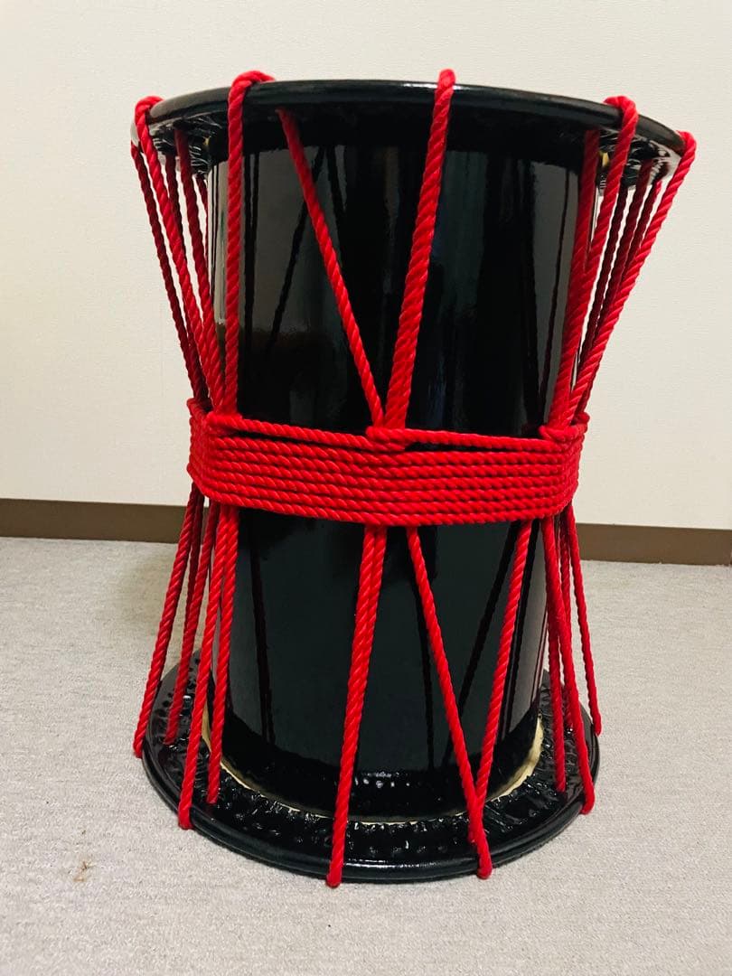 【美品】和太鼓　桶胴太鼓　かつぎ桶　 1尺4寸　ケース、帯付き　【諏訪工芸】