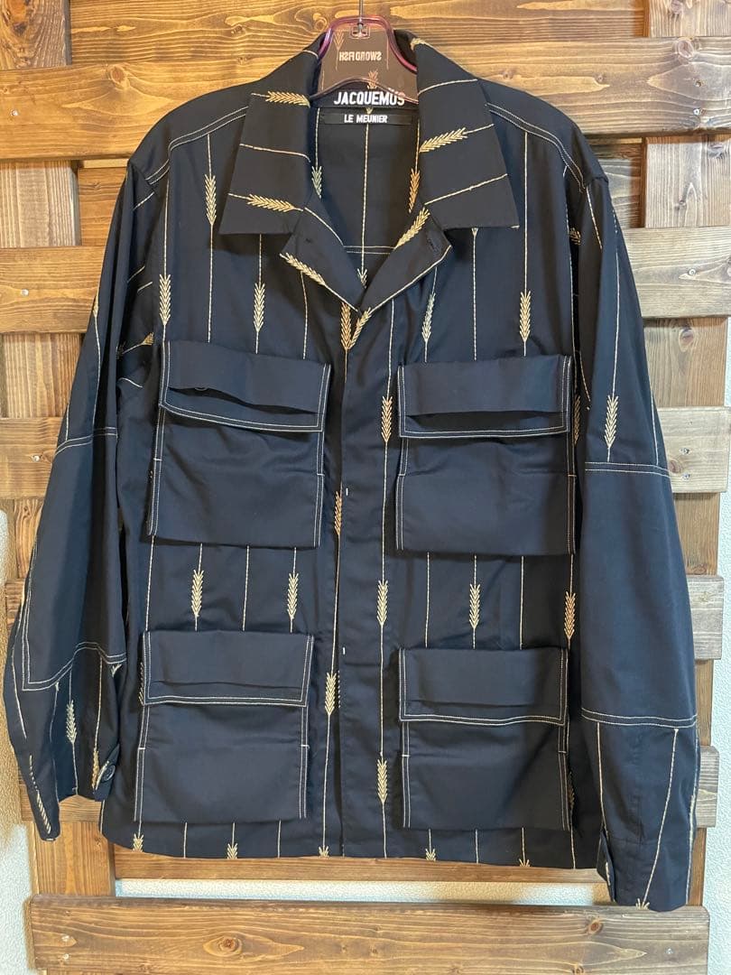 値下げ ジャックムス JACQUEMUS 麦刺繍 ブルゾン カバーオール